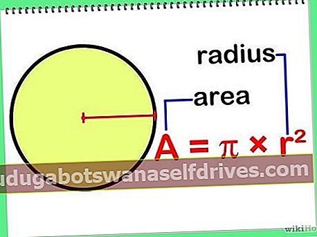 כיצד לחשב את הנוסחה לאזור הבעיה לדוגמת המעגל