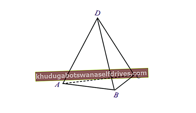 Formlen for rummet i en trekant